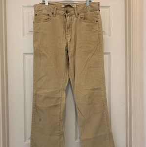 Gap Straight Fit Beige Corduroy Pants